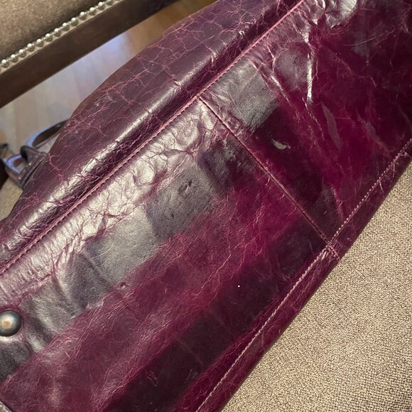 Danier Vintage Purple Leather Bag - Picture 5 of 9